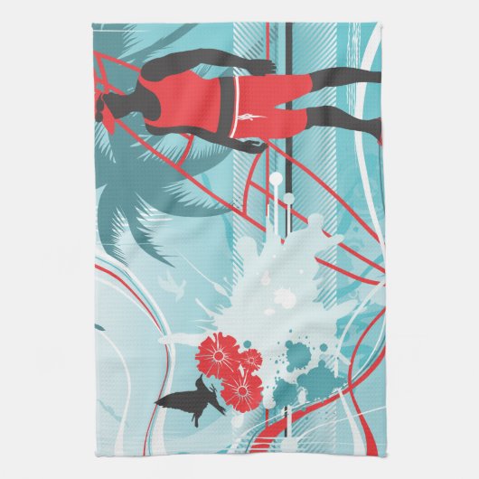 Surfing 4 Küchentücher (Vertikal)