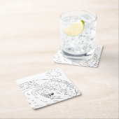 Surfing Adult Coloring Paper Untersetzer (Vor Ort)