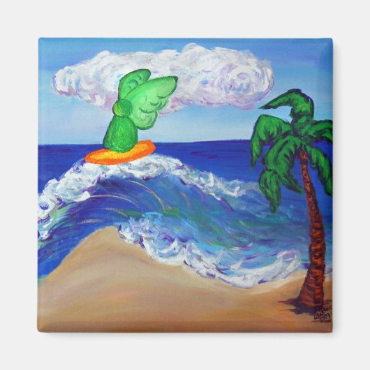 Surfing Angel Raphael Magnet (Vorne)