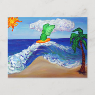 Surfing Angel Raphael Postkarte