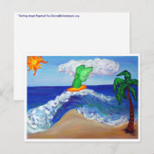 Surfing Angel Raphael Postkarte (Vorne/Hinten)