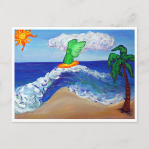 Surfing Angel Raphael Postkarte