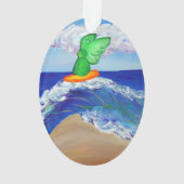 Surfing Angel Raphael Reiten Heilung Wave Ornament (Rückseite)