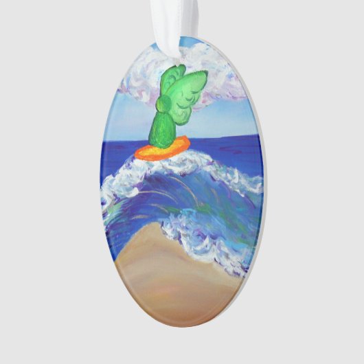 Surfing Angel Raphael Reiten Heilung Wave Ornament (Vorderseite)