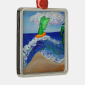 Surfing Angel Raphael Reiten Heilung Wave Ornament (Rechts)