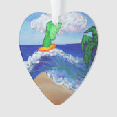 Surfing Angel Raphael Reiten Heilung Wave Ornament (Vorderseite)