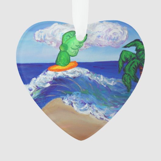 Surfing Angel Raphael Reiten Heilung Wave Ornament (Vorderseite)