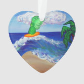 Surfing Angel Raphael Reiten Heilung Wave Ornament (Rückseite)