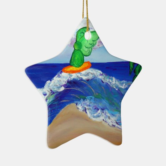 Surfing Angel Raphael Reiten Heilung Wave Ornament (Rechts)