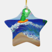 Surfing Angel Raphael Reiten Heilung Wave Ornament (Hinten)