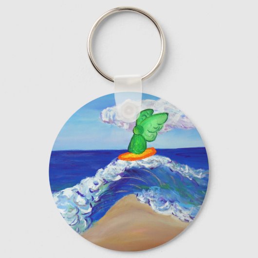 Surfing Angel Raphael Schlüsselanhänger (Vorderseite)