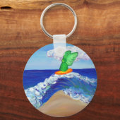 Surfing Angel Raphael Schlüsselanhänger (Vorderseite)