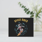 Surfing Astronaut Space Rider Surfer Postkarte (Stehend Vorderseite)
