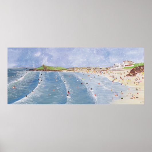 Surfing at Porthmeor Poster (Vorne)