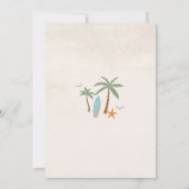 Surfing Beach Birthday Invitation Einladung (Rückseite)