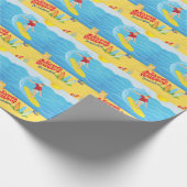 Surfing Birthday     Geschenkpapier (Ecke)