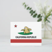 Surfing Cali Sloth Postkarte (Stehend Vorderseite)
