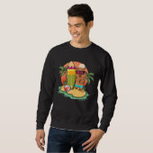 Surfing Capybara  Beach Vacation Animal Graphic Sweatshirt (Vorne ganz)