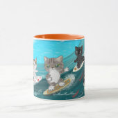Surfing Cats Tasse (Zentrum)