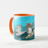 Surfing Cats Tasse (Vorderseite Links)