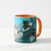 Surfing Cats Tasse (VorderseiteRechts)