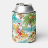 Surfing Christmas in July with SANTA CLAUS   Dosenkühler (Kanne Rückseite)