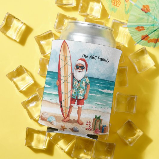 Surfing Christmas in July with SANTA CLAUS Dosenkühler (In Situ Sommer)