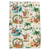 Surfing Christmas in July with SANTA CLAUS   Mittlere Geschenktüte (Rückseite)