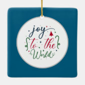 Surfing Christmas with Santa Claus surfer Ceramic Keramikornament (Rückseite)