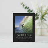 Surfing_Demotivational Poster Postkarte (Stehend Vorderseite)