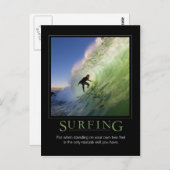 Surfing_Demotivational Poster Postkarte (Vorne/Hinten)