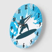 Surfing Design Wall Clock Große Wanduhr (Winkel)