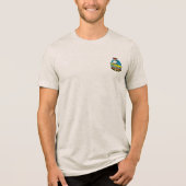 Surfing-Dog-Wave-Chaser-T-Shirt Tri-Blend Shirt (Vorderseite)