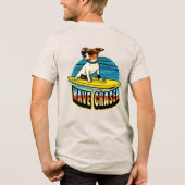 Surfing-Dog-Wave-Chaser-T-Shirt Tri-Blend Shirt (Rückseite)