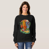 Surfing Elephant Beach Vacation Animal Graphic Sweatshirt (Vorne ganz)