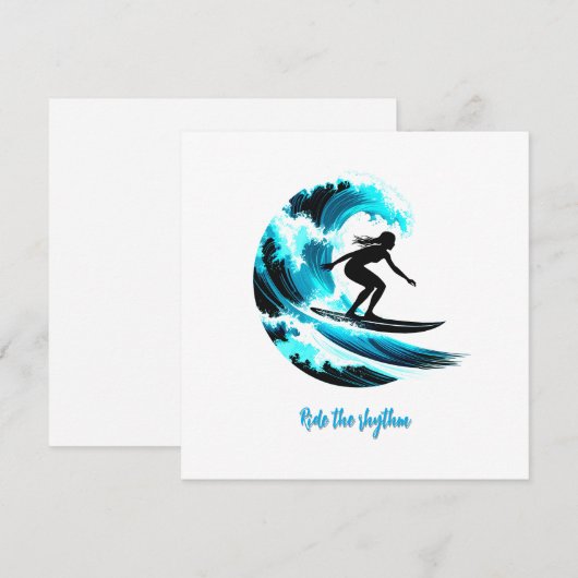 surfing feiertagskarte (Vorne/Hinten)