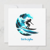 surfing feiertagskarte (Vorderseite)