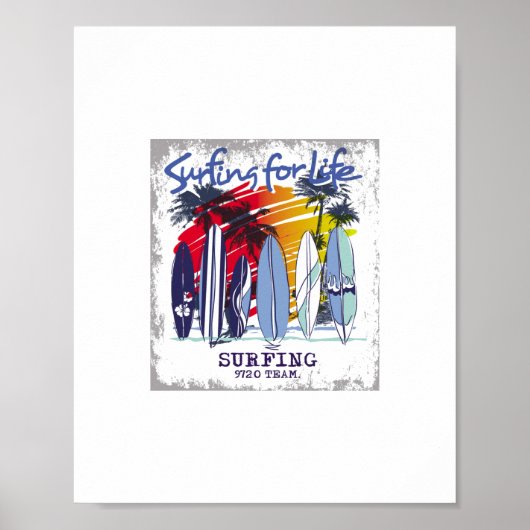 surfing for life poster (Vorne)