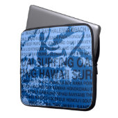 Surfing Hawaii Cutback Hawaiian Wetsuit Laptop Bag Laptopschutzhülle (Vorderseite Links)