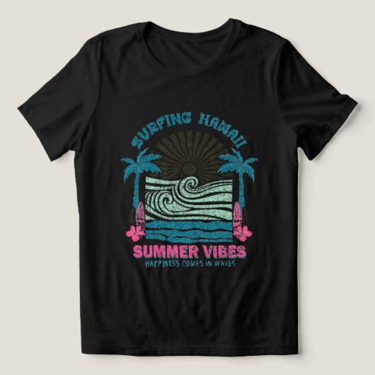 Surfing Hawaii Tri-Blend Shirt (Design Vorderseite)