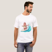 Surfing Hippo Christmas Bikini Hippo T-Shirt (Vorne ganz)