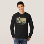 Surfing Irish Wolfhound Kanagawa Wave Japanese Dog T-Shirt (Vorne ganz)
