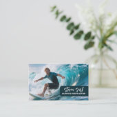 Surfing-Lehrer Visitenkarte (Stehend Vorderseite)