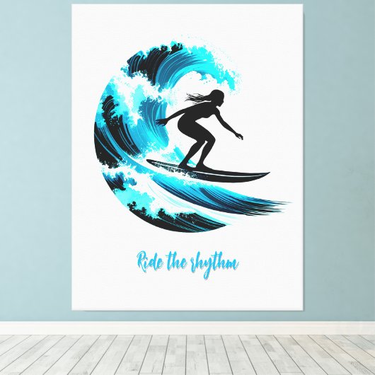 surfing leinwanddruck (Insitu (Holzboden))