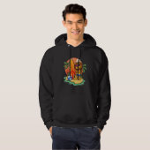 Surfing Lion  Beach Vacation Animal Graphic Hoodie (Vorne ganz)