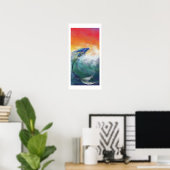Surfing Mermaid Fantasy Poster (LARGE) (Heimbüro)