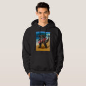 Surfing Monster Japanese Kanji Retro Surfer Hoodie (Vorne ganz)