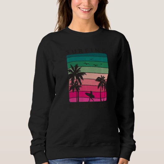 Surfing North Shore Hawaii Hawaiian Island Cute Su Sweatshirt (Vorderseite)