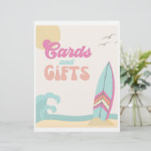 Surfing-Party-Zeichen | Karten + Geschenke Untersc (Stehend Vorderseite)