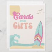 Surfing-Party-Zeichen | Karten + Geschenke Untersc (Vorne/Hinten)